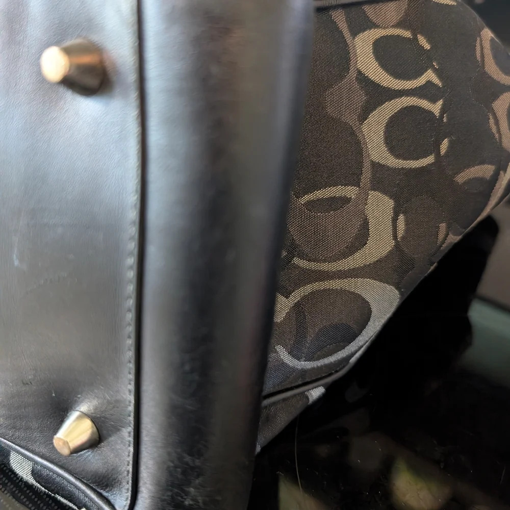 Coach Black Signature Canvas Tote